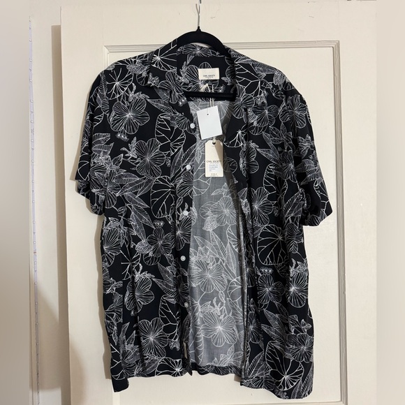 Society Black and White Lightweight Shirt Jacket